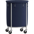 Round Rolling Laundry Sorter Laundry Cart with Removable Bag