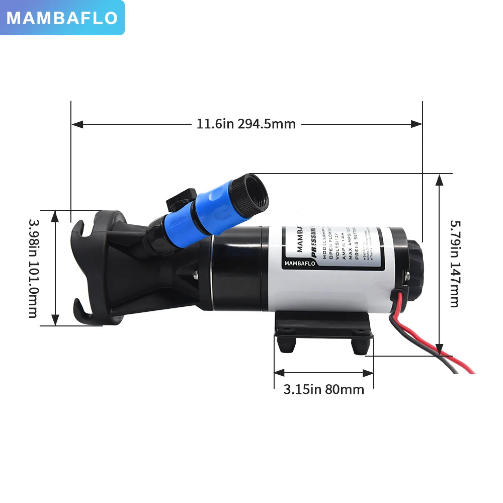 The Most Popular RV Sewage Pump in North America 45LPM/12GPM 24V DC Black Water Pump Portable Macerator Trailer Pump