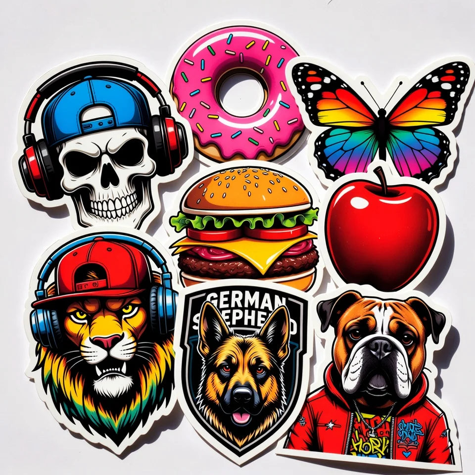 Custom Irregular Vinyl Stickers Waterproof Self-Adhesive Die Cut Vinyl Label Stickers MegaBDM