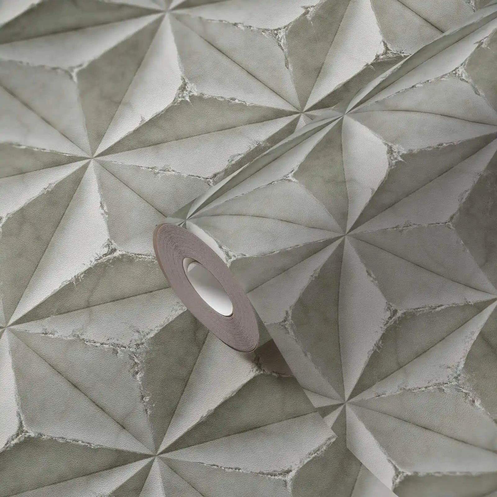 Made in Germany - Wallpaper rolls Relief Grey White - Non Woven Vinyl - Modern Wallpaper Graphic for Walls - 1005 x 053 m