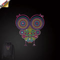 Hot Sales Rhinestone Heat Transfers Girls Owl Rhinestone Transfers Iron on T Shirt Design