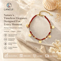 18K Gold Plated Stainless Steel Charms Women Fashion Bohemia Style Gemstones Beads Handmade Bracelet Jewelry