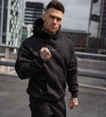 Men's Trendy Fitness Casual Pullover Sweatshirt Autumn New Arrival Hooded Training Wear Loose-Fit Wore Wore Fabric