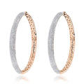 2 Inch Elegant and Luxurious 2.2ct 14K Yellow Gold Lab Grown Diamond Hoop Earrings Ethnic Style IGI Certified