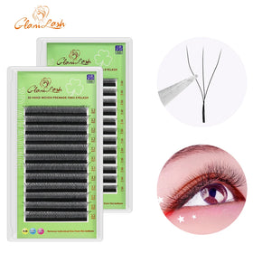 Your Brand Synthetic Fiber 3D W Shaped Premade Volume Fan Lashes W Style Volume Lashes Natural Lash Extension