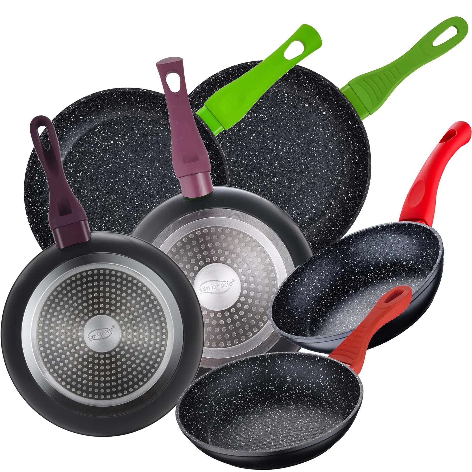 SAN IGNACIO set of 6 frying pans (18/20/22/24/26 cm) Jolie collection in forged aluminum
