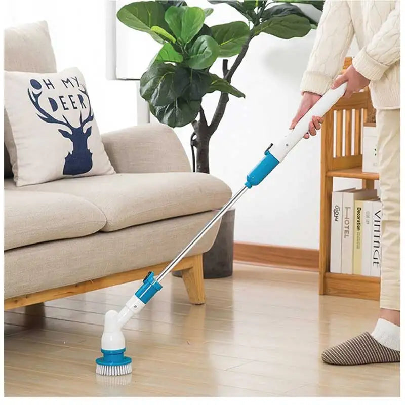 Multifunctional Bathroom Plastic Extra Large Brush Floor Wheel Car Set Self Barbecue Electric Cleaning Brush