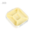 JUXINDA Portable 5-compartment Pill Dispenser Travel Pill Dispenser Transparent Plastic Box logo Printable