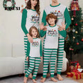 PASUXI 2026 New Fashion Christmas Pajamas Family Matching Green White Striped Long Sleeve Holiday Home Clothes
