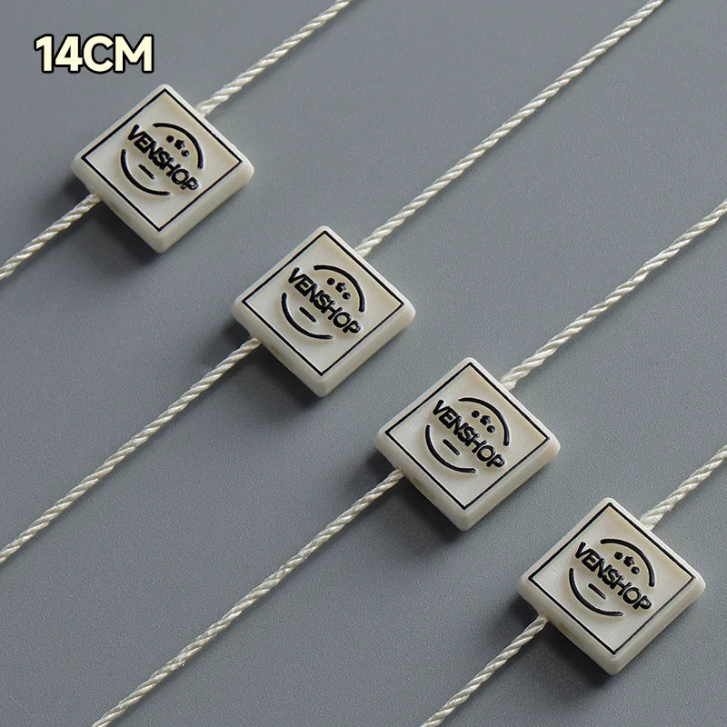 Wholesale Custom Logo Colourful Plastic Hang Tag Strings with Lockable Seal for Clothing and Garment Labels