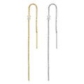 Low MOQ Wholesale Jewelry Threader 925 Sterling Silver Earrings Long Chain