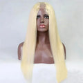 CLJhair U Part Human Hair Wig 22 Inch 180 Density Natural Hair  613 Blonde U Shape Wigs