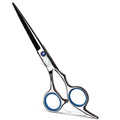 Professional 6.5 Inch Right-Hand Blue Hair Cutting Scissors 440C Stainless Steel Salon Hair Shears Hand Sharpened 28 Teeth