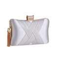 Wholesale Women's Evening Clutch Bags Silk Party Bridal Handbags Wedding Satin Purses With Tassel