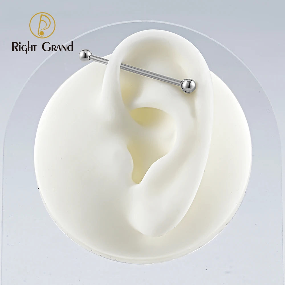 Titanium Internal Thread Unique Industrial Piercing 14G 16G Straight Barbell Cartilage Helix Industrial Earring Body Jewelry
