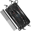 GEMEK 6 in 1 Professional Dog Grooming Scissors Set 7.0 Titanium Straight Thinning Upwards Curved Downwards Hair Extension Tools
