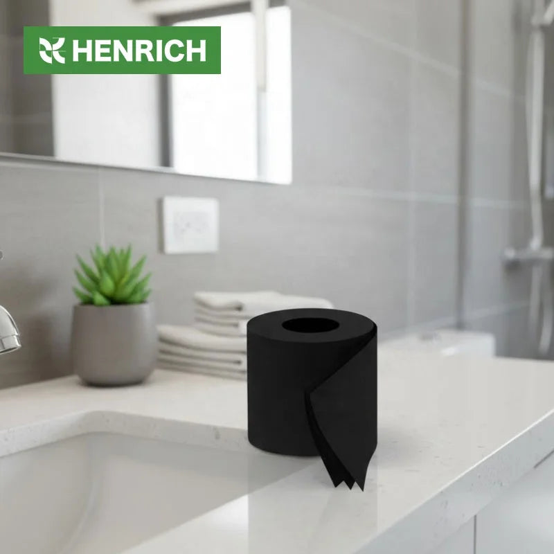 Black Toilet Paper Colored Decorative Eco Conscious Bathroom Tissue Novelty Design Event Party Supply