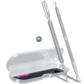 Double-Ended Cuticle Pusher & Cutter Baby-Safe Nail Gel Polish Removal Tool for Manicure Pedicure for Fingers