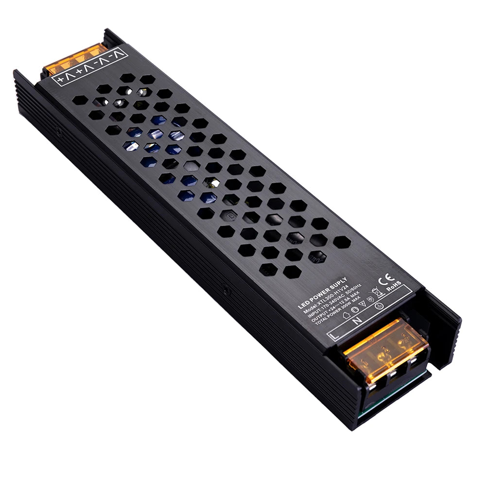 300W Constant Current Constant Voltage LED Driver with DIP Switch 12V-24V for Led Lighting CE ROHS Certified 3-Year Warranty