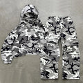 Custom Mens Tech Fleece Tracksuit Set High Quality Camouflage Real Tree Camo Hoodie and Pants Set Sweatpants and Hoodie Set