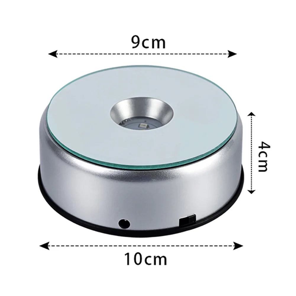 LED Rotating Display Stand Light Base for Glass Art Color Changing Lights