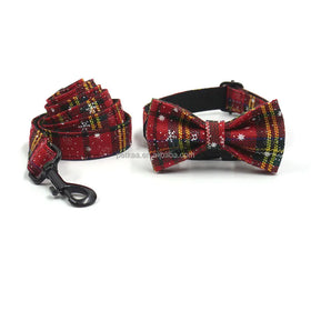 New Sell Christmas Black and Red Style Design Popular Brand Personalized Design Pet Dogs Collar Set Customizable Personal LOGO
