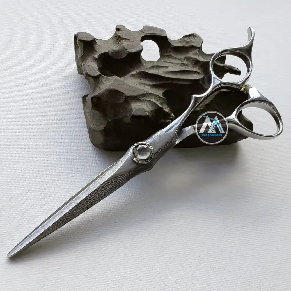Damascus Steel Hair Scissors with Stainless Steel Blade