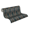 Made Germany Luxury Modern Wallpaper Rolls Black Beige Gold Metallic Non Woven Wash-Resistant Sound-Absorbing Hotel