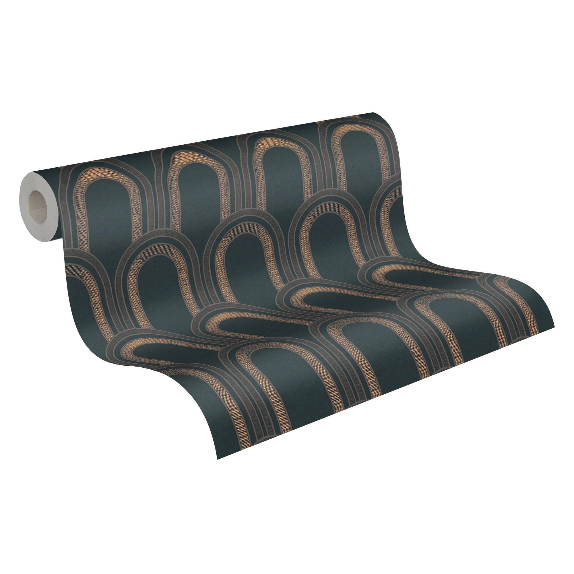 Made Germany Luxury Modern Wallpaper Rolls Black Beige Gold Metallic Non Woven Wash-Resistant Sound-Absorbing Hotel