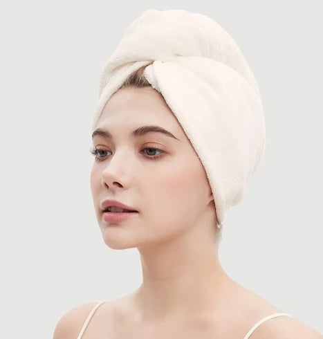 Microfiber 39*63 CM Wholesale Customized Spa Women Bag Headscarf Microfiber Coral Fleece Soft Absorbent Quick-drying Hair Towel