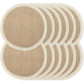 Tabletex Boho Decor Placemats Custom Natural Jute Woven Placemats for Coffee Kitchen Dining Room