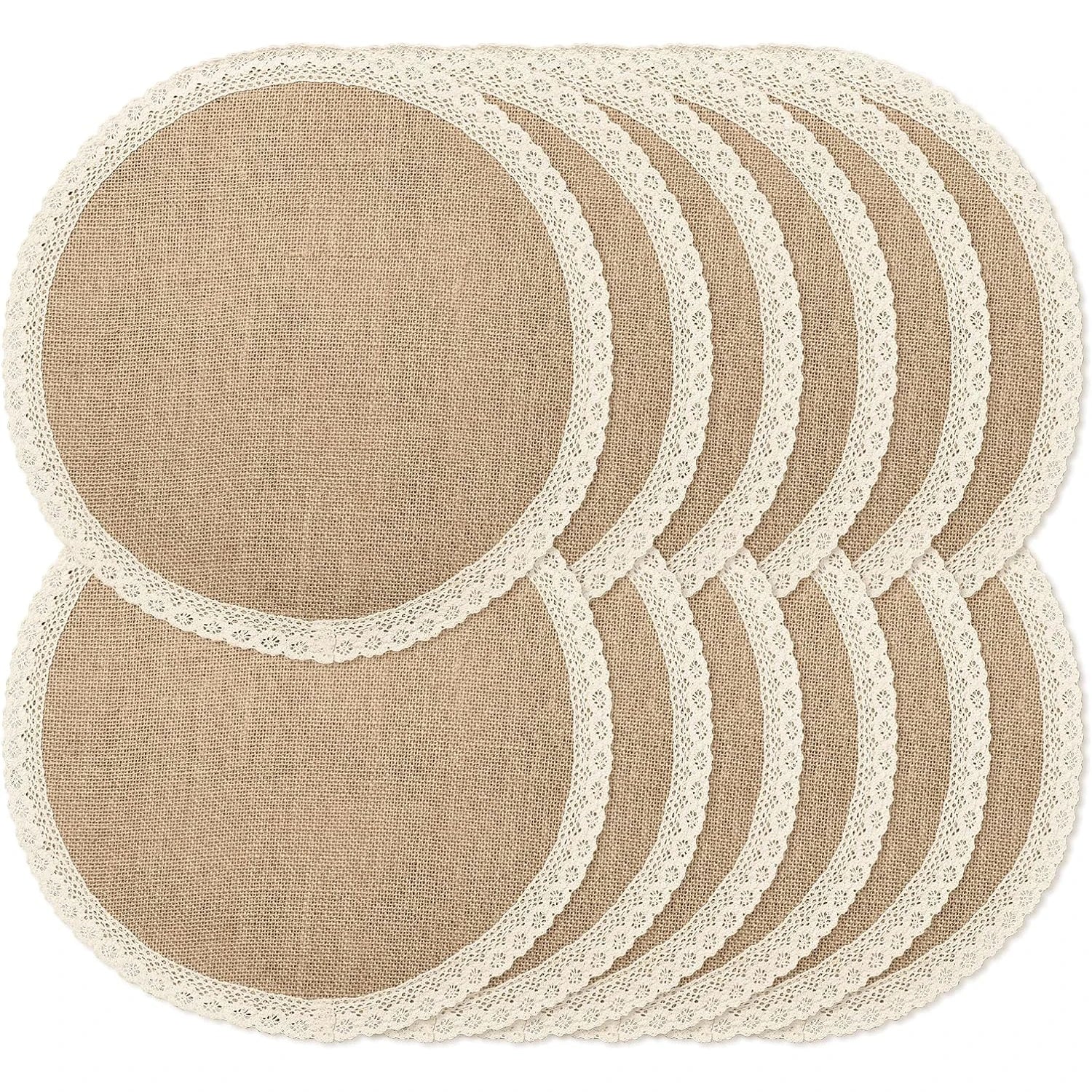 Tabletex Boho Decor Placemats Custom Natural Jute Woven Placemats for Coffee Kitchen Dining Room