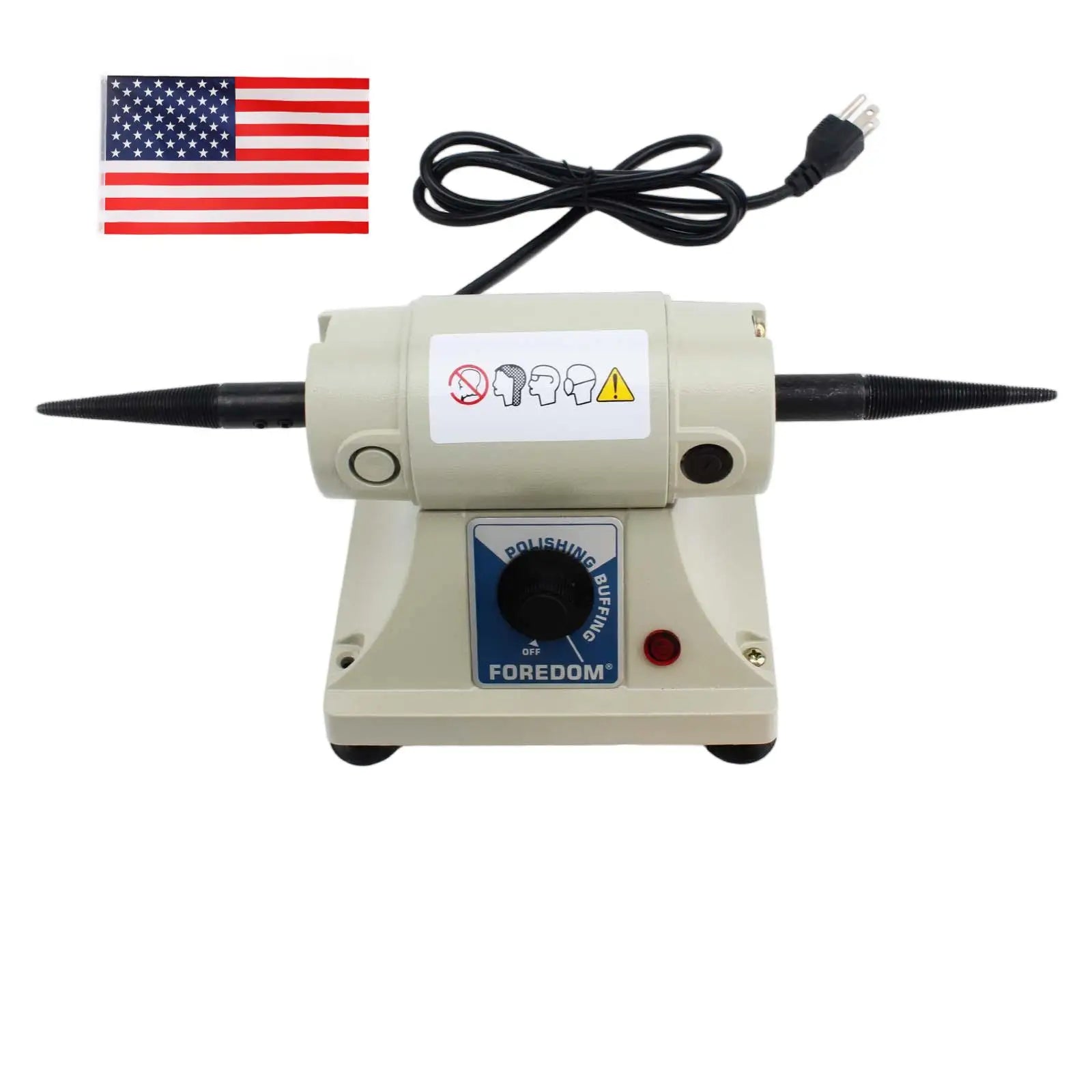 Boasta US Free Shipping Mini Double Wheel Bench Polishing Machine FPREDOM DM-3 Buffer 70000RPM for Jewelry Metal Work