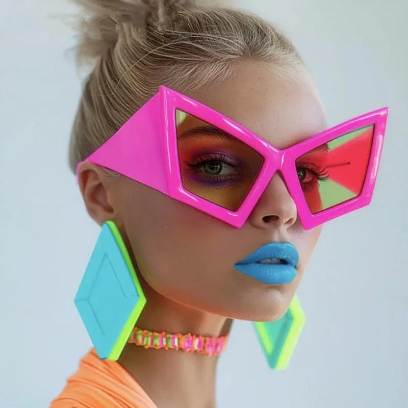 2025 Fashion Windproof Big Frame Goggle Sun Glasses UV400 Cat Eye Oversized Sunglasses Women