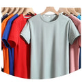 Bangladesh China Factory Price Custom High End Ice Silk Quick Dry Crew Neck T Shirt Short Sleeve Work and Promotional T Shirt