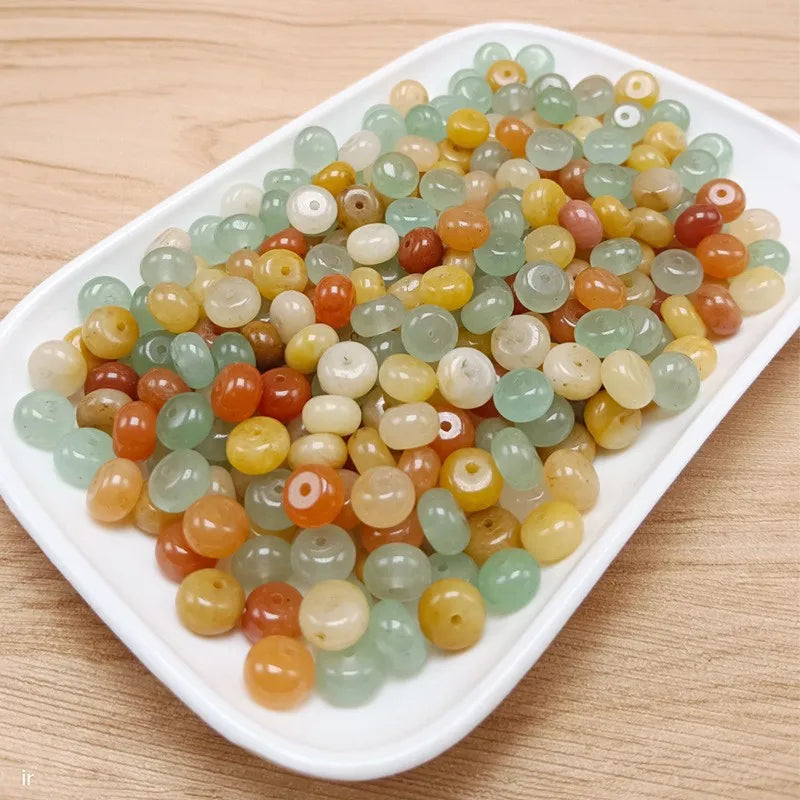 PFT Henan Oblate Shape Multicolored Jade Abacus Beads 8x5mm DIY Jewelry Making Accessories with Mould Making Service Separated MegaBDM
