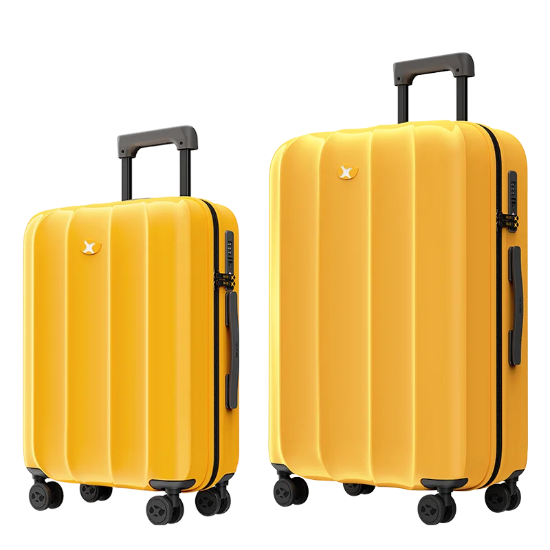 Waterproof PC Hard Shell Circular Vertical Line Series Trolley Case Luxury 3 Piece Suitcase Sets for Travelling