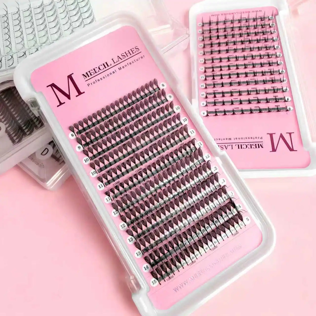 Meecillashes Premade Volume Fans Pointy Base C D Curl Shandong Fur Eyelash Fan Model Animal Lashes MegaBDM