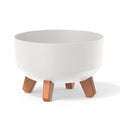 White flower pot without reservoir GRACIA collection 23.5 x 23.5 x 15.5 cm capacity of 3.8 L.