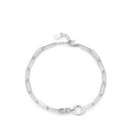 SL1688 925 Sterling Silver Geometric Design Bracelet Chain Link for Women Basic Bracelet for Female Fine Jewelry Wedding Gift