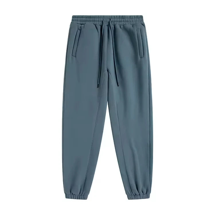 Men's Lightweight Casual Sport Jogging Sweatpants High Waist Streetwear Pants with Custom Logo 100% Cotton Fleece Fabric