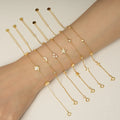 Trendy 925 Sterling Silver 18K Gold Plated Fashion Luxury Jewelry Star Moon Flower Zircon Charms Bracelets for Women