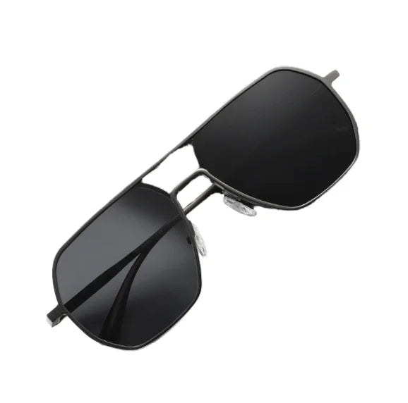 2025 New A709 Men's Double-Beam Driving Glasses Fashionable Metal Large-Frame Polarized Sunglasses UV400 Night Vision Vision