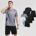Summer Fitness Jogger Polyester Men T-Shirt and Shorts Sets Custom Logo Training Running Shorts Set for Men