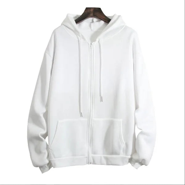 Bangladesh China Factory Price Custom Logo Embroidery Solid Color Hoodie Fleece Top Men and Women Loose Zipper Hoodie
