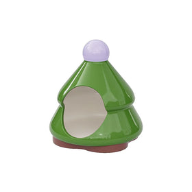 Original Design High-temperature Fired Hamster Hideout in the Shape of a Pine Tree