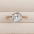 Original Cushion Cut Moissanite Ring 925 Silver IGI Certified Elegant Sparkling Solitaire Wedding Party Jewelry