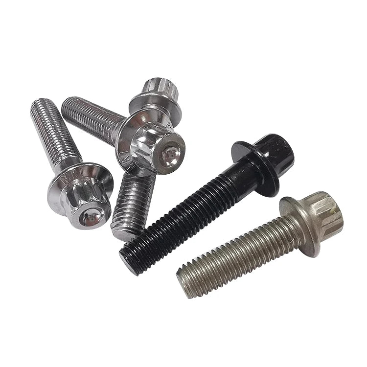 Bolts Manufacturer M8 - 1.25 40mm Black Oxide Carbon Steel Class 12.9 Alloy Steel 12 Point Metric Flange Bolt