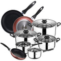 8-piece cookware set + set of 3 frying pans (16/20/24 cm)