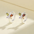 New Arrival Fine Jewelry for Women Vintage Butterfly Pattern 925 Silver Hoop Huggie Earrings